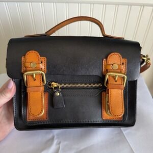 Old Trend Genuine Leather Aster Mini Crossbody Bag Satchel Purse Black Brown